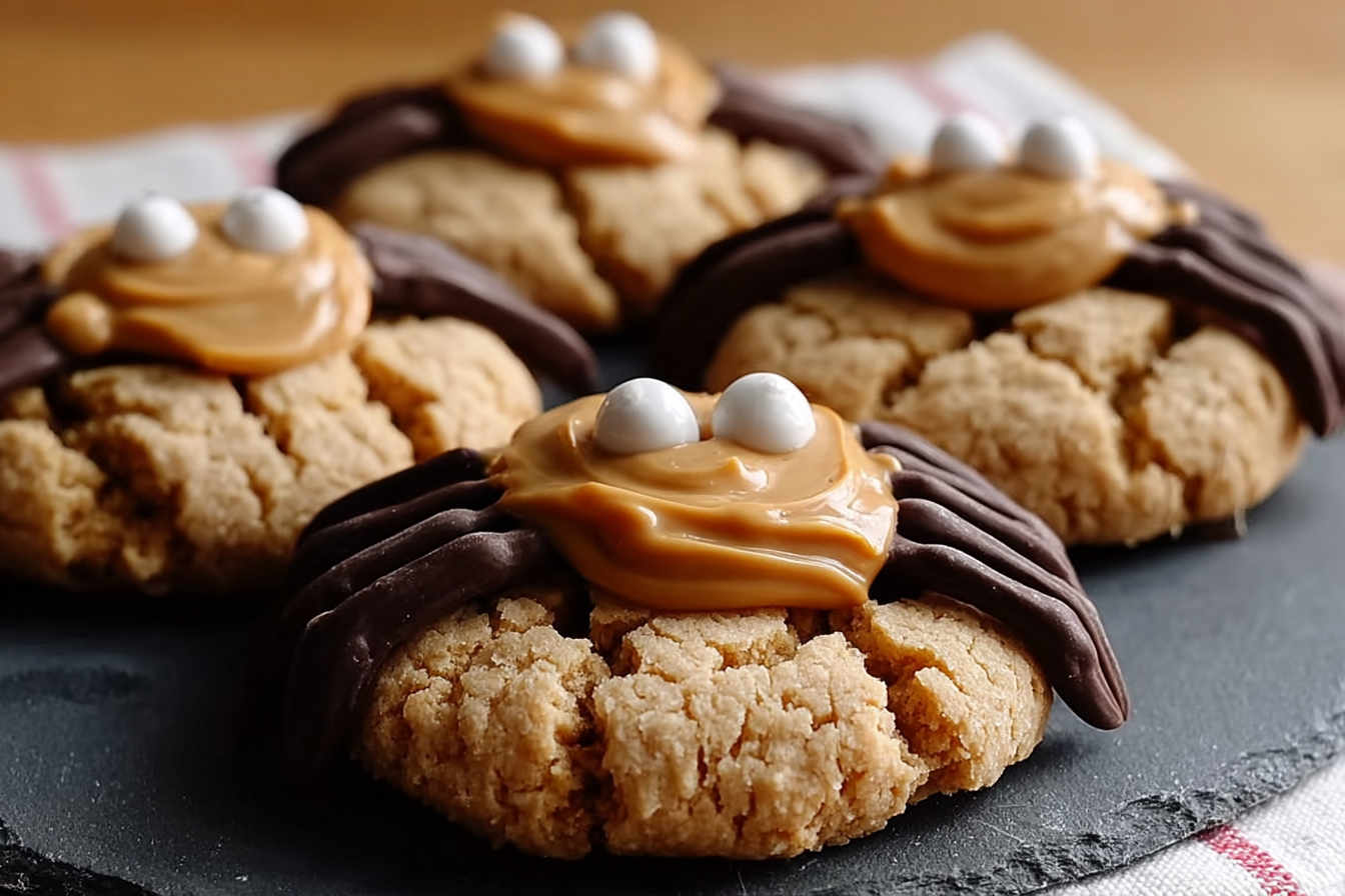 Peanut Butter Spider Cookies