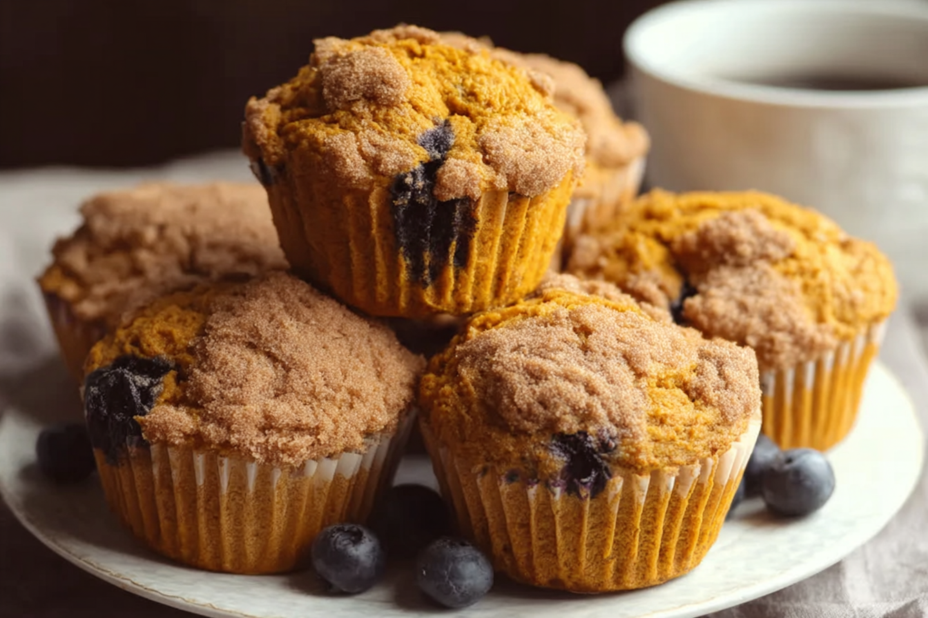 Pumpkin Blueberry Muffins