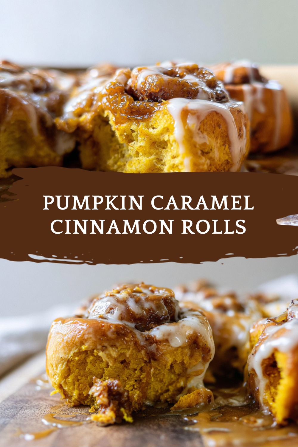 Pumpkin Caramel Cinnamon Rolls