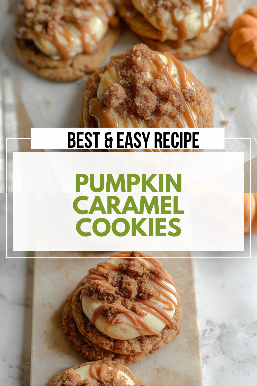 Pumpkin Caramel Cookies