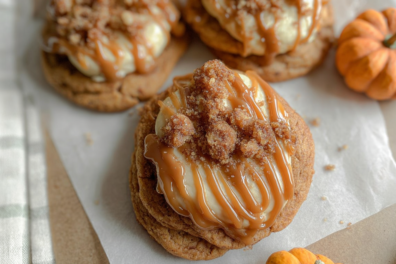 Pumpkin Caramel Cookies