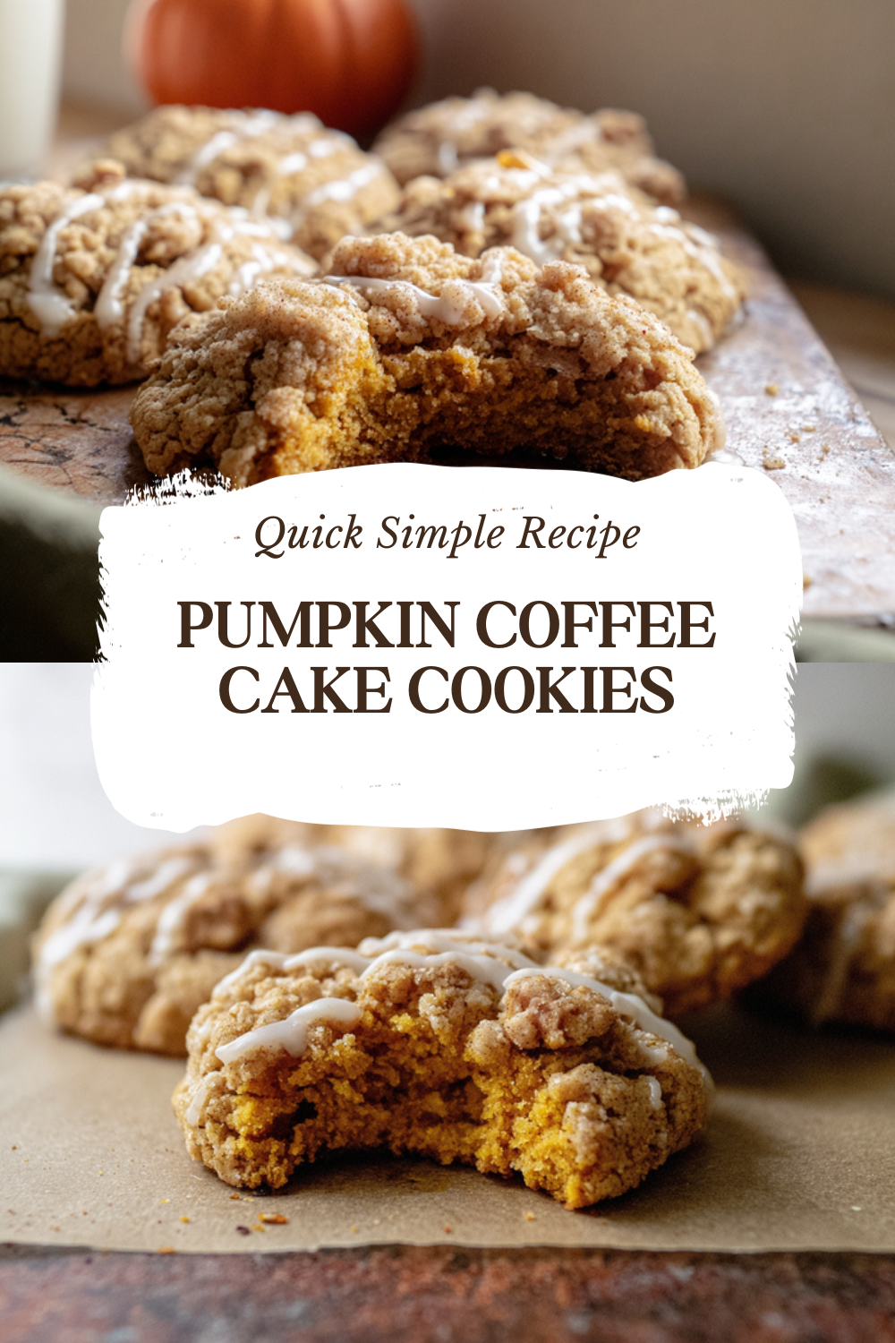 Pumpkin Coffee Cake Cookies