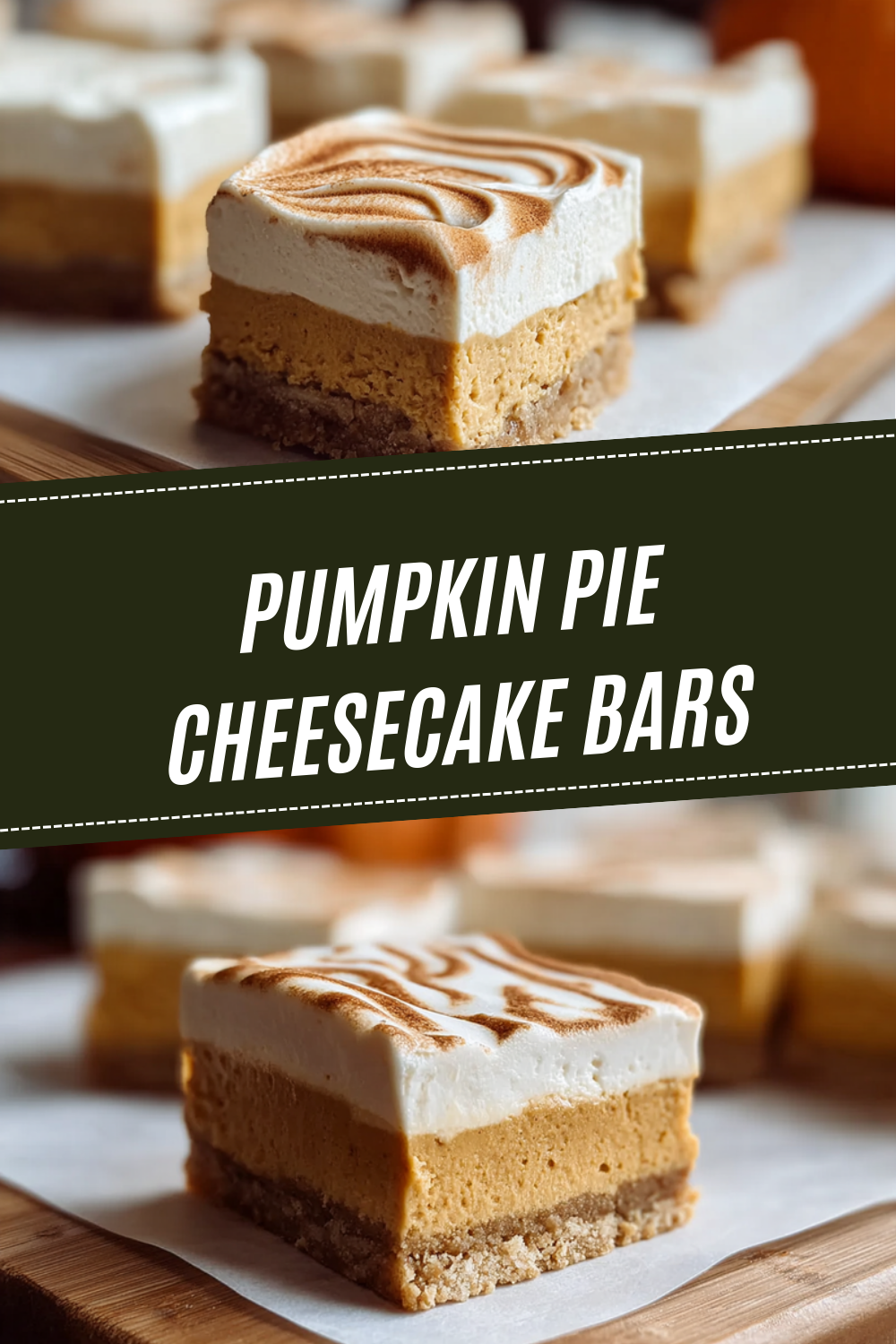 Pumpkin Pie Cheesecake Bars