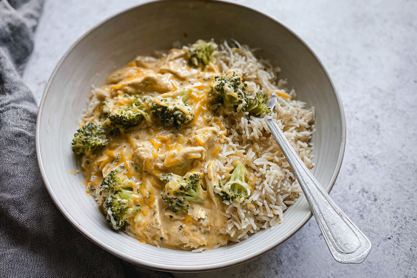 Slow Cooker Creamy Chicken Broccoli Rice