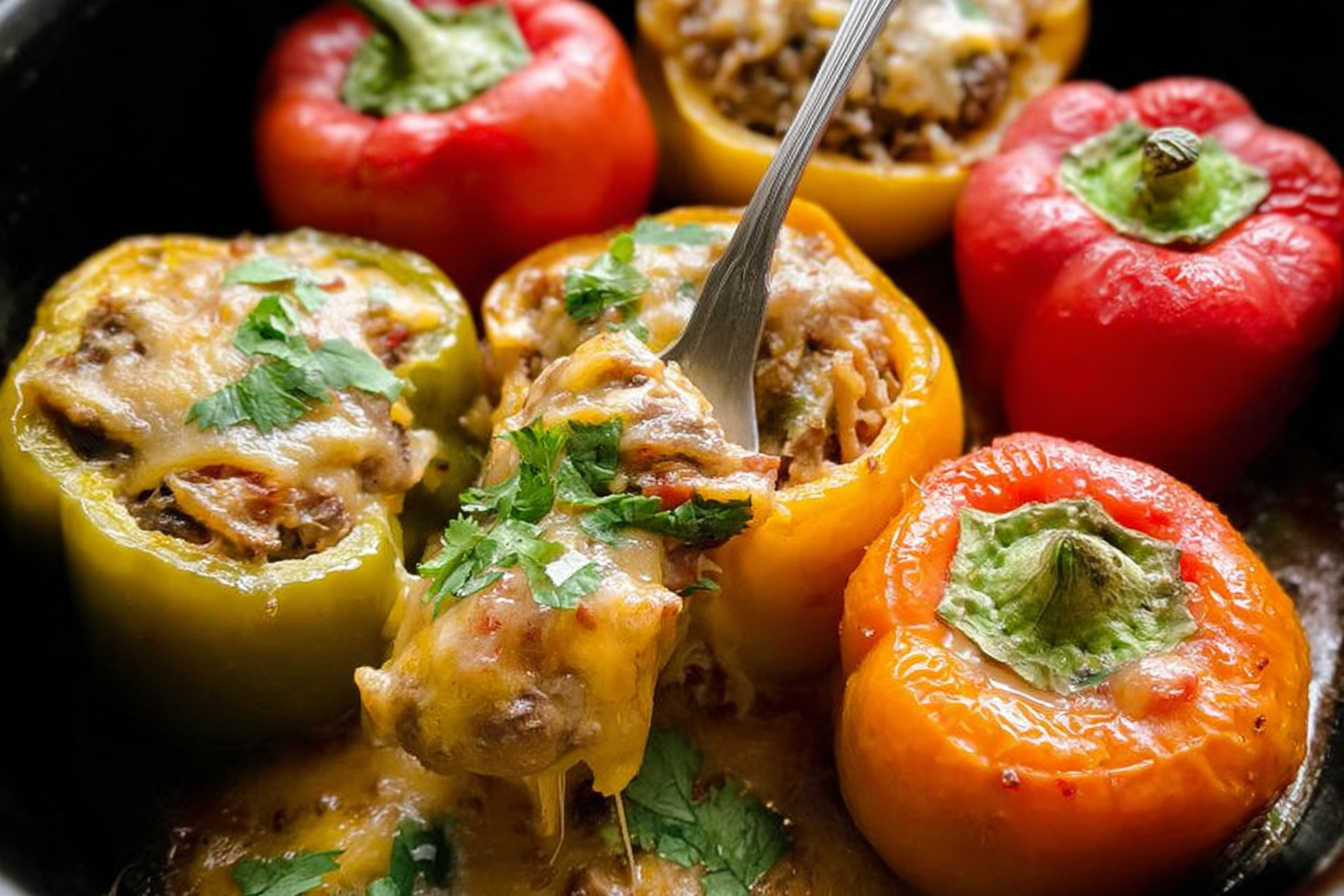 Slow Cooker Stuffed Bell Peppers