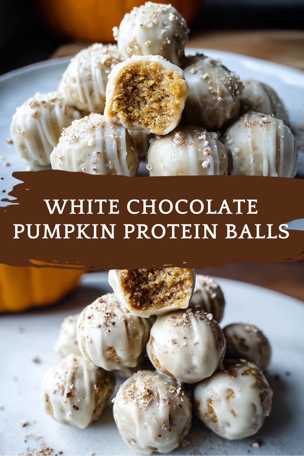 White Chocolate Pumpkin Protein Balls