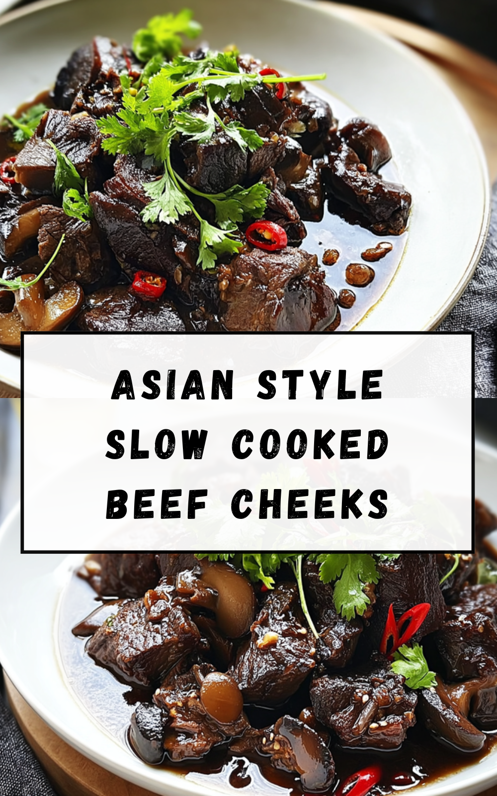 Asian Style Slow Cooked Beef Cheeks