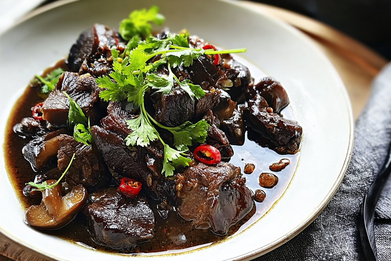 Asian Style Slow Cooked Beef Cheeks