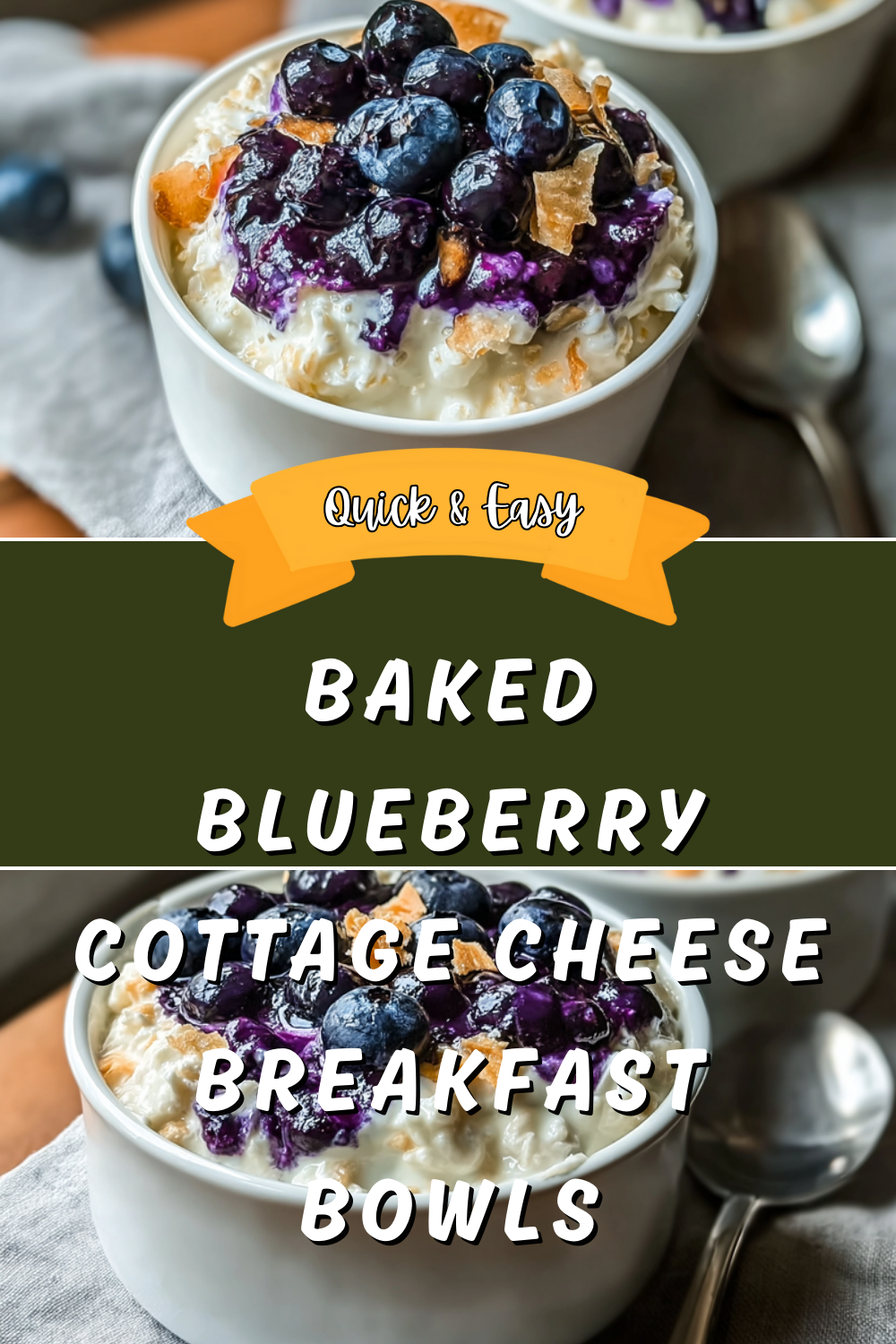 Baked Blueberry Cottage Cheese Breakfast Bowls