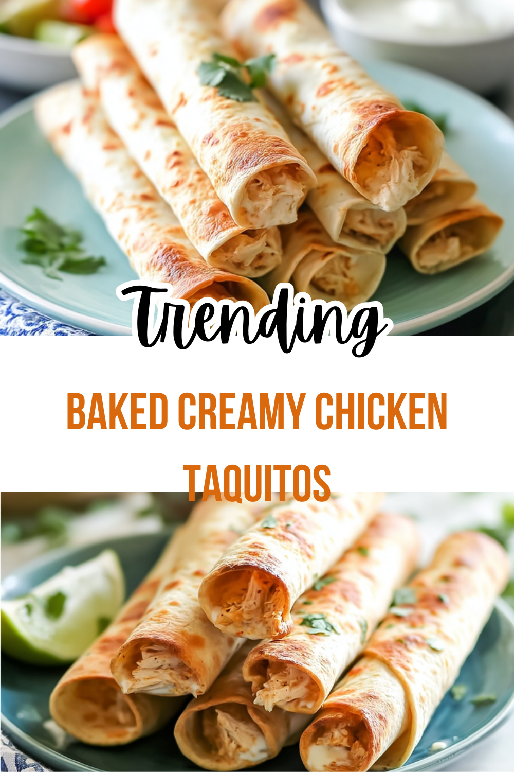 Baked Creamy Chicken Taquitos