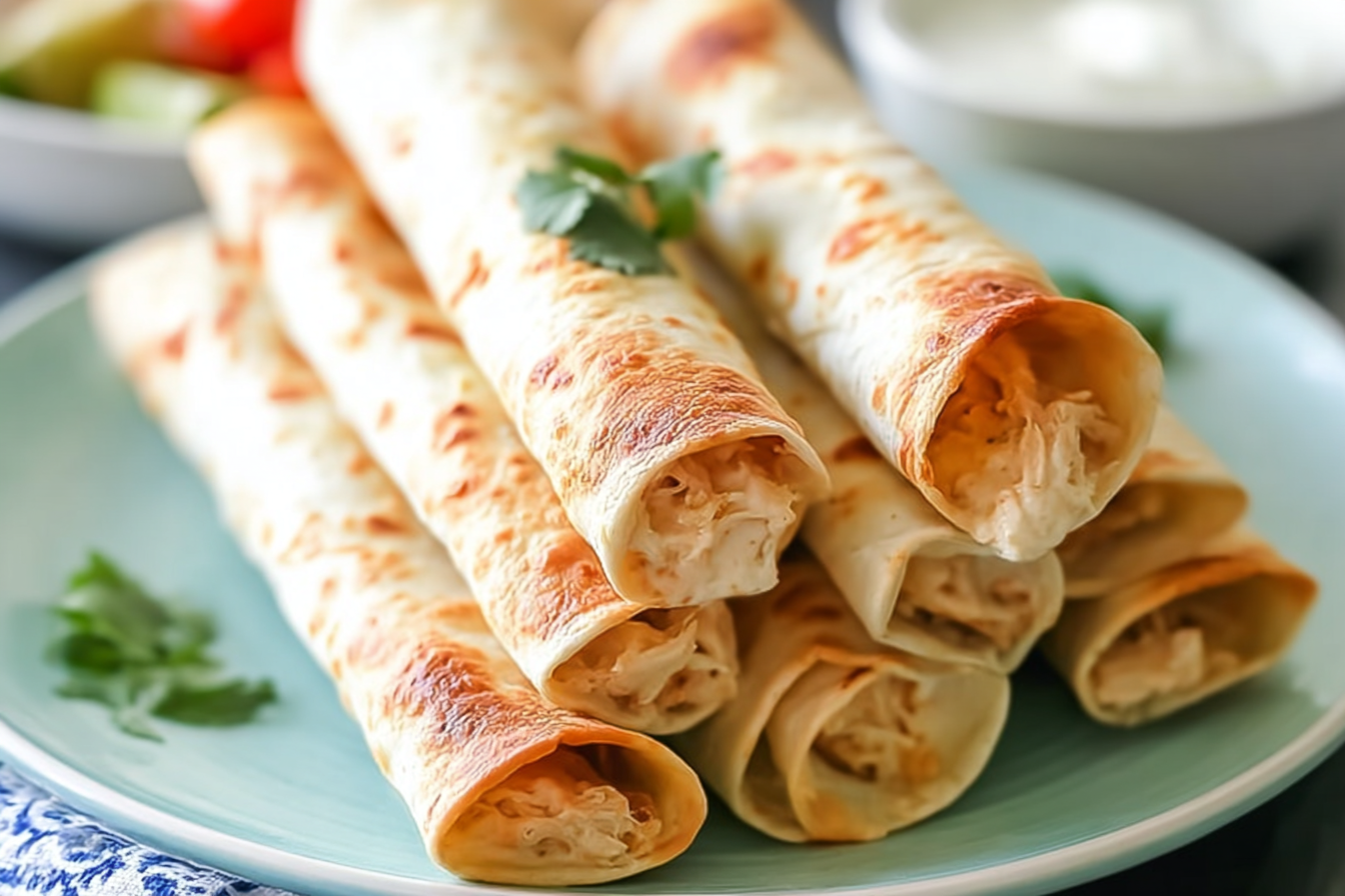 Baked Creamy Chicken Taquitos