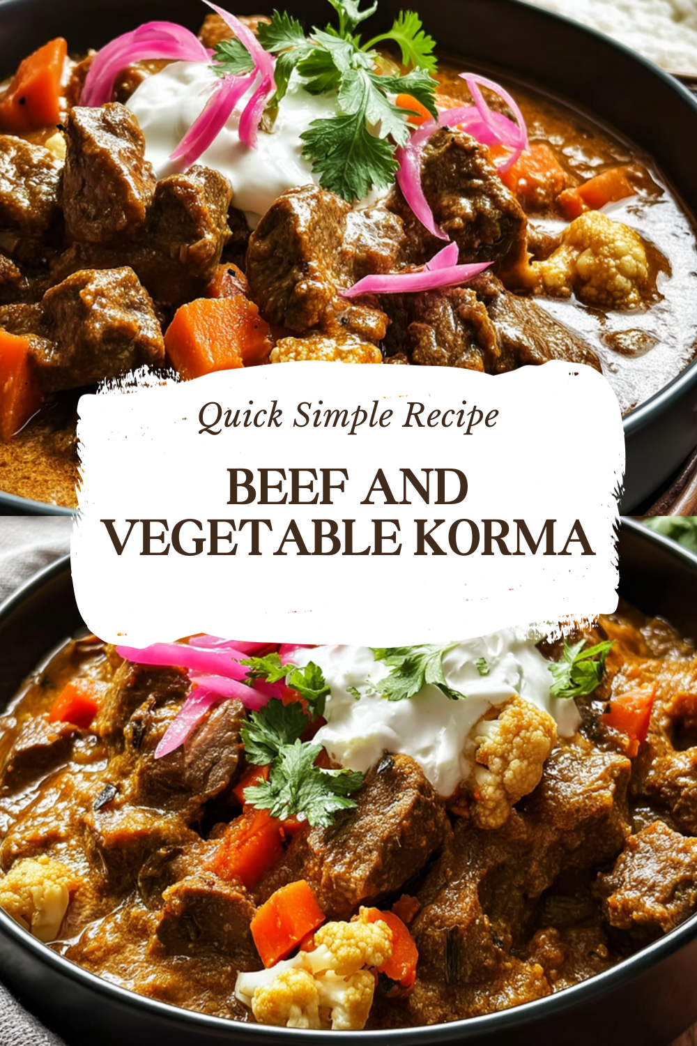 Beef And Vegetable Korma