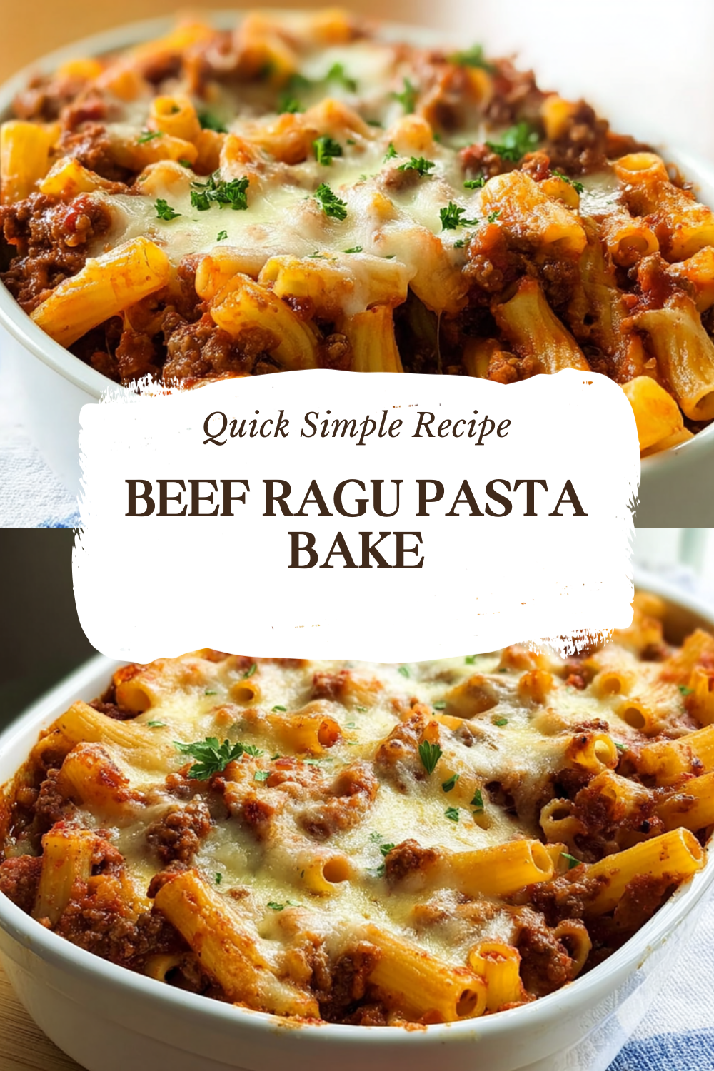 Beef Ragu Pasta Bake