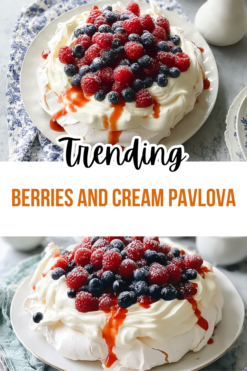 Berries And Cream Pavlova