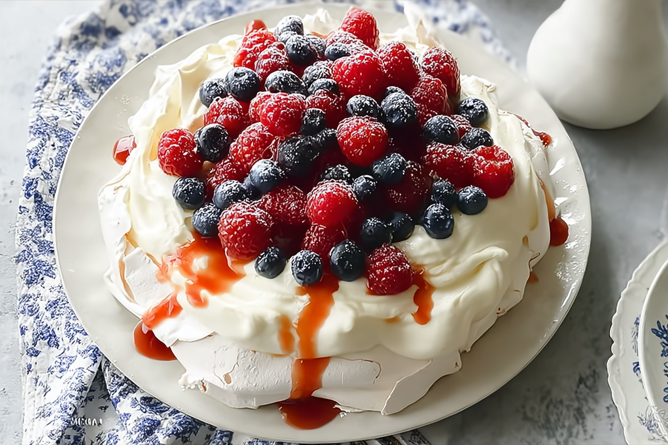 Berries And Cream Pavlova
