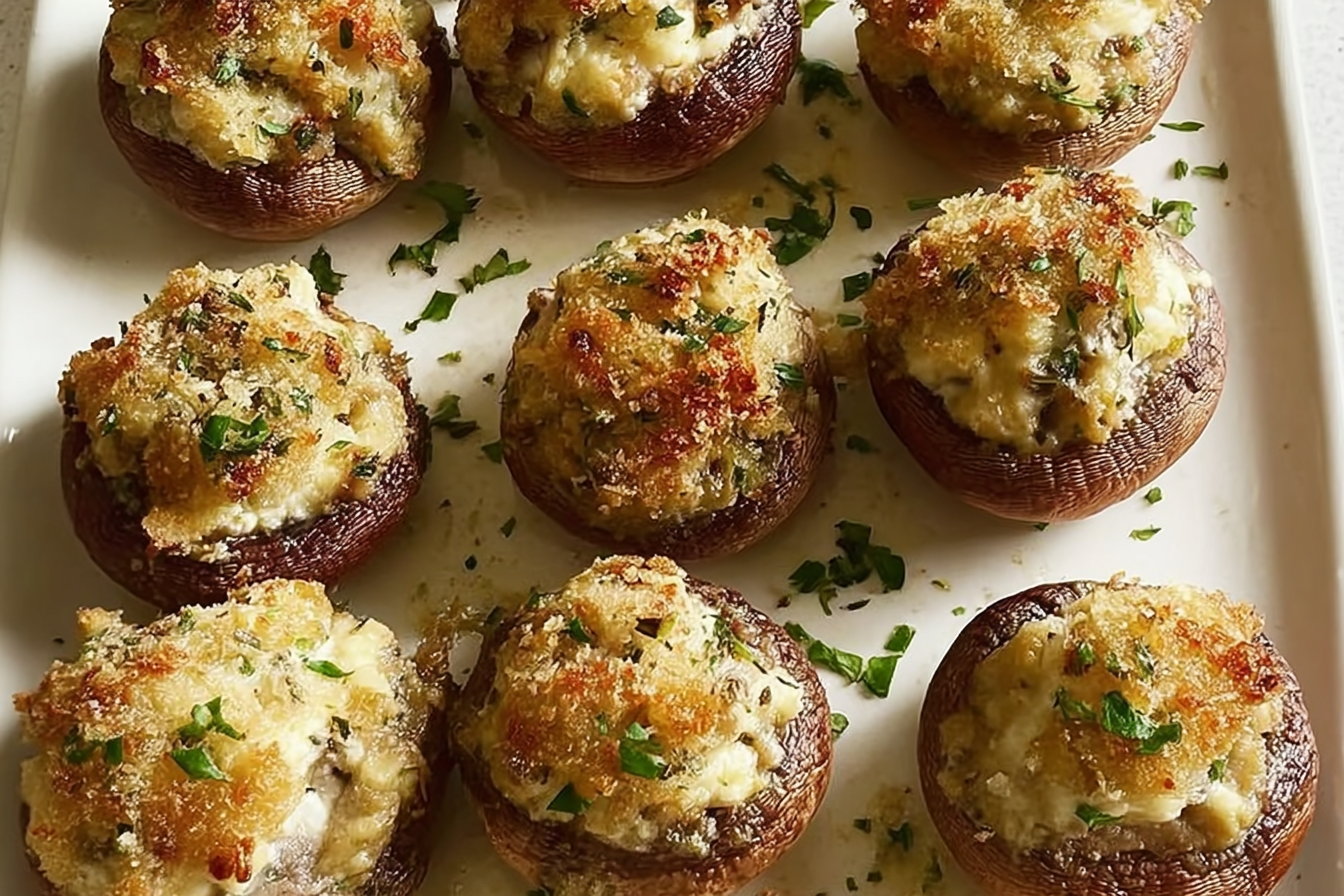 Boursin Stuffed Mushrooms