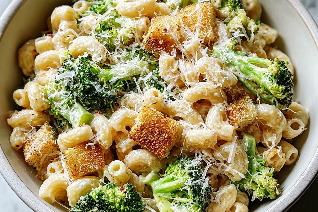 Broccoli Caesar Pasta Salad