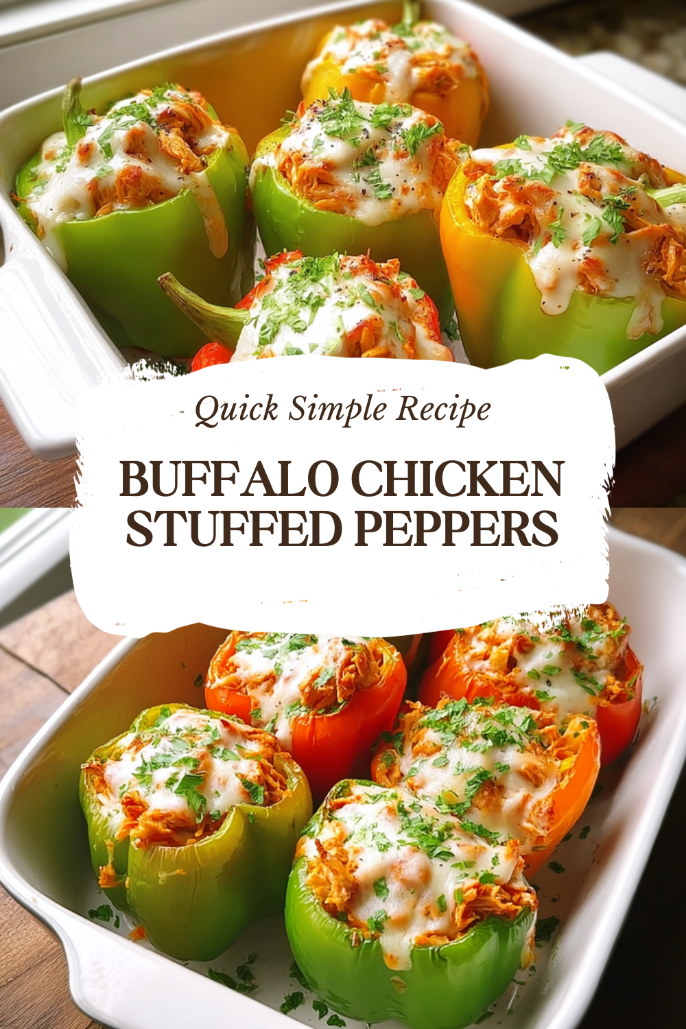 Buffalo Chicken Stuffed Peppers