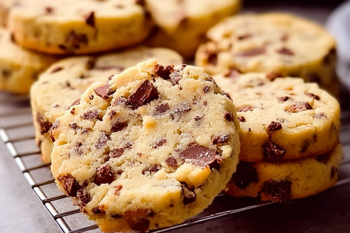 Buttery Chocolate Chip And Toffee Shortbread Cookies