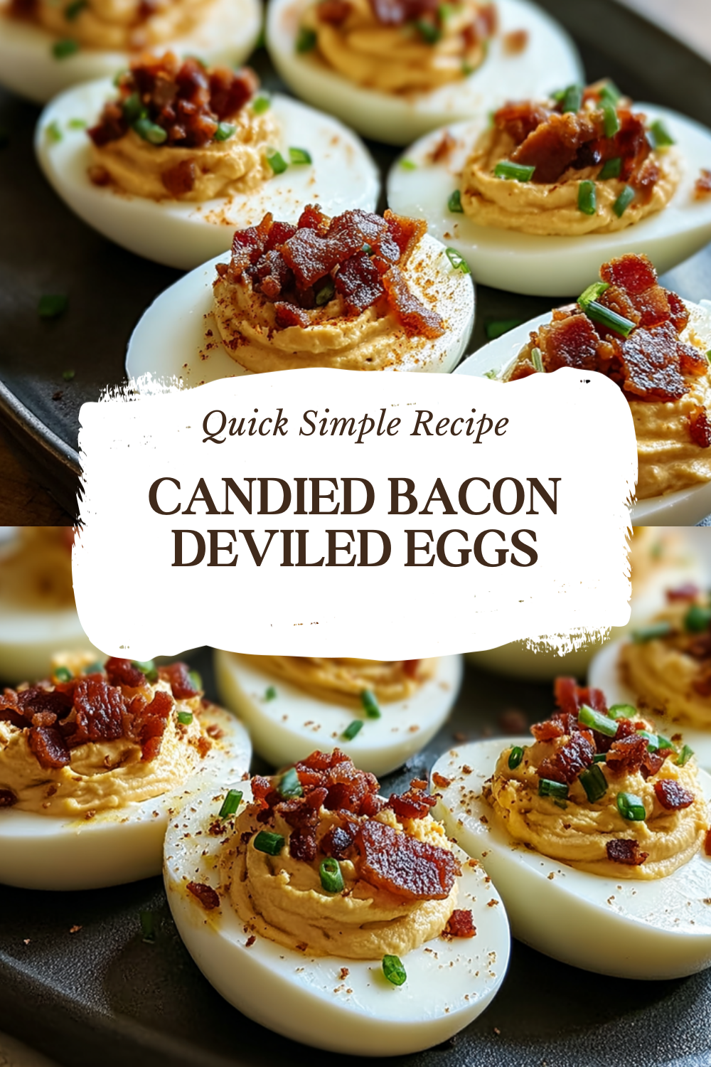 Candied Bacon Deviled Eggs