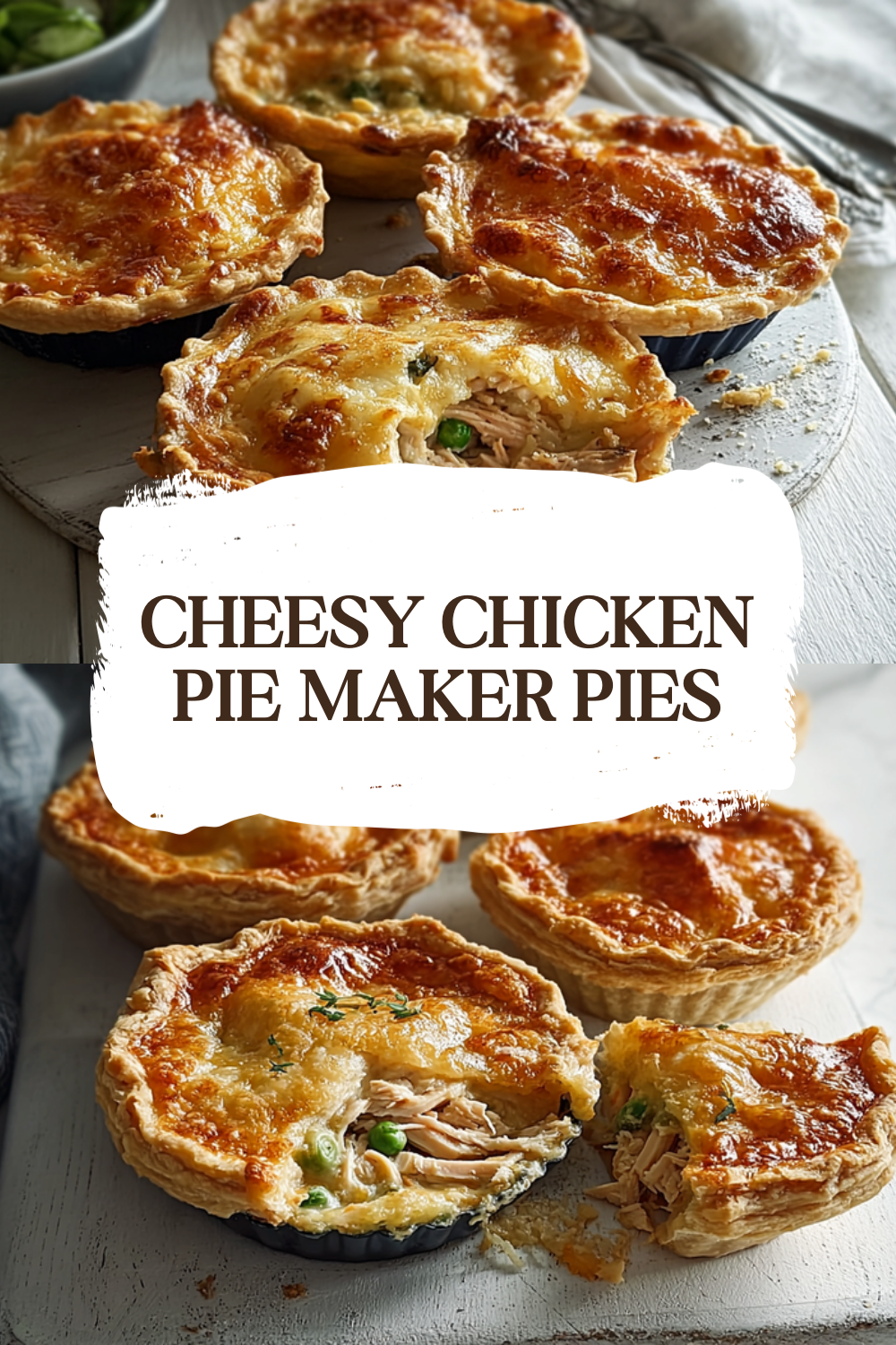 Cheesy Chicken Pie Maker Pies