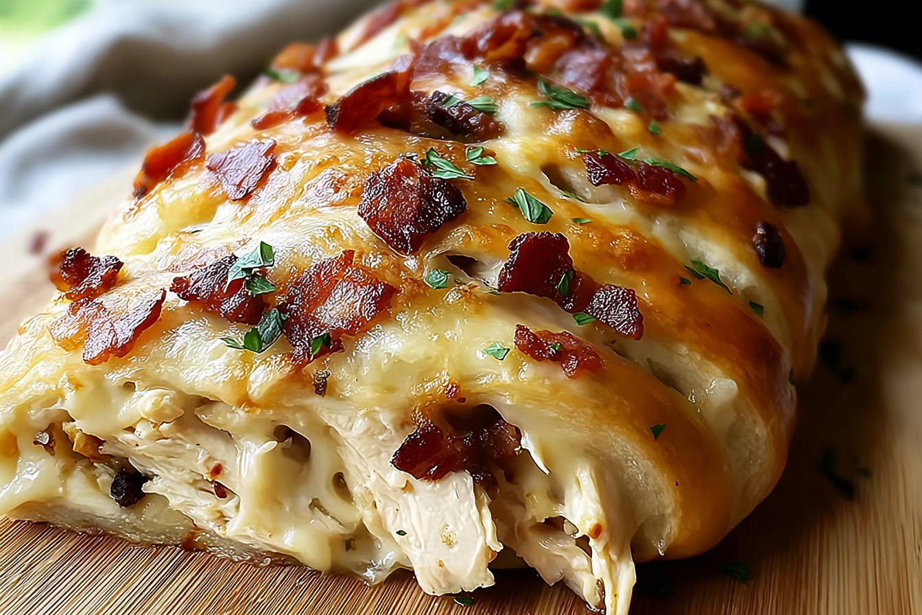 Chicken Bacon Ranch Stromboli