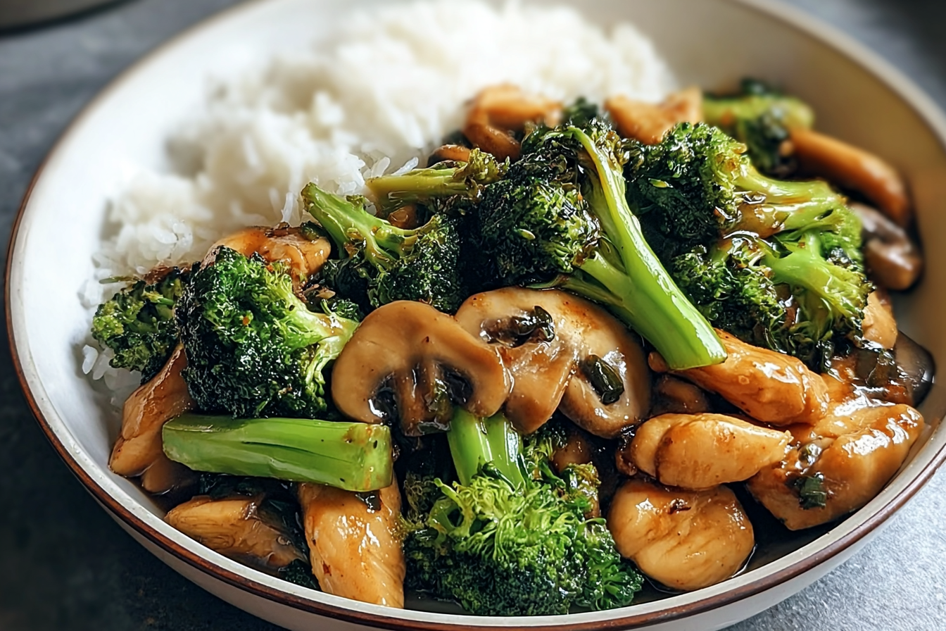 Chicken Broccoli Mushroom Stir Fry