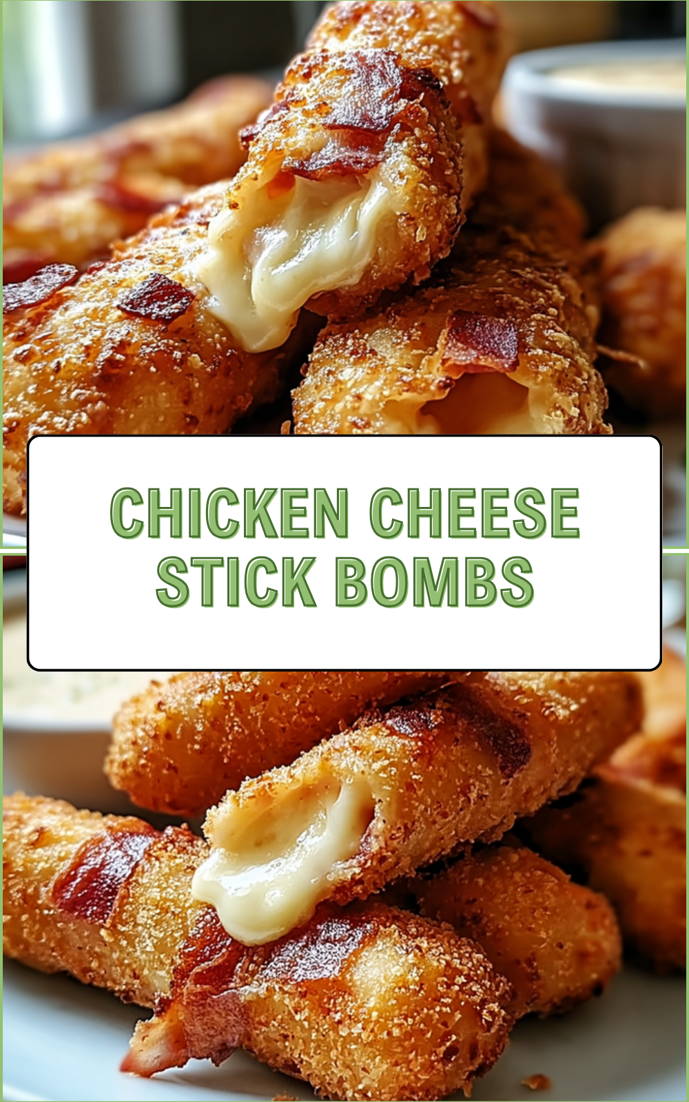 Chicken Cheese Stick Bombs