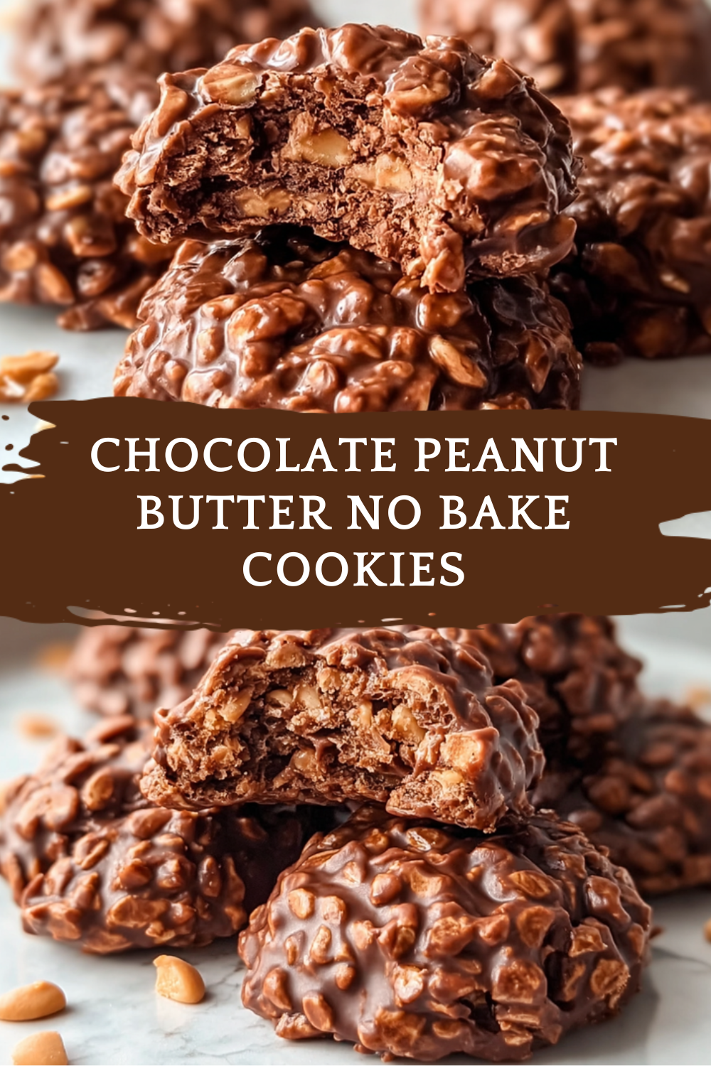 Chocolate Peanut Butter No Bake Cookies