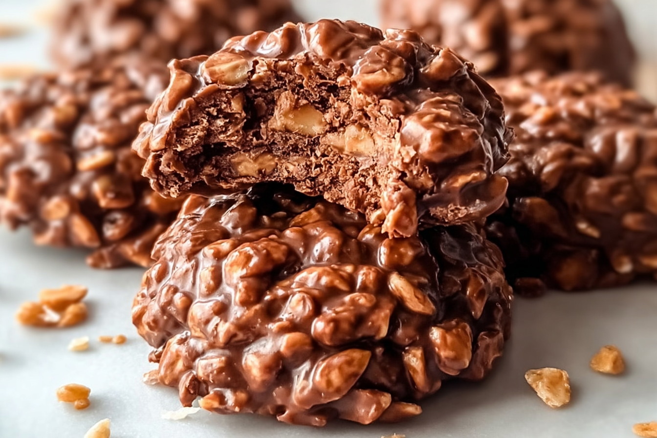 Chocolate Peanut Butter No Bake Cookies