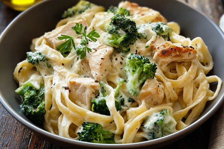 Creamy Chicken Broccoli Alfredo Fettuccine 79.Png