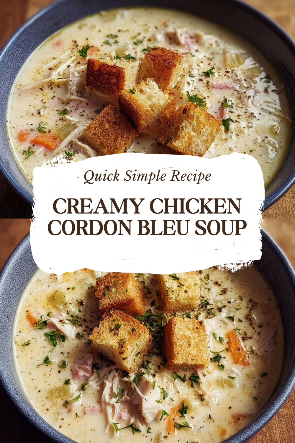 Creamy Chicken Cordon Bleu Soup
