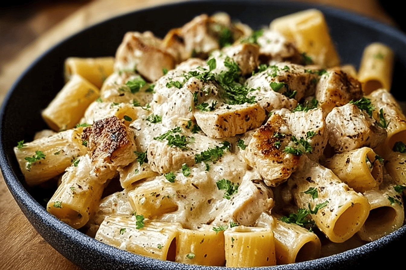 Creamy Garlic Butter Chicken Rigatoni Recipe For Easy Dinner