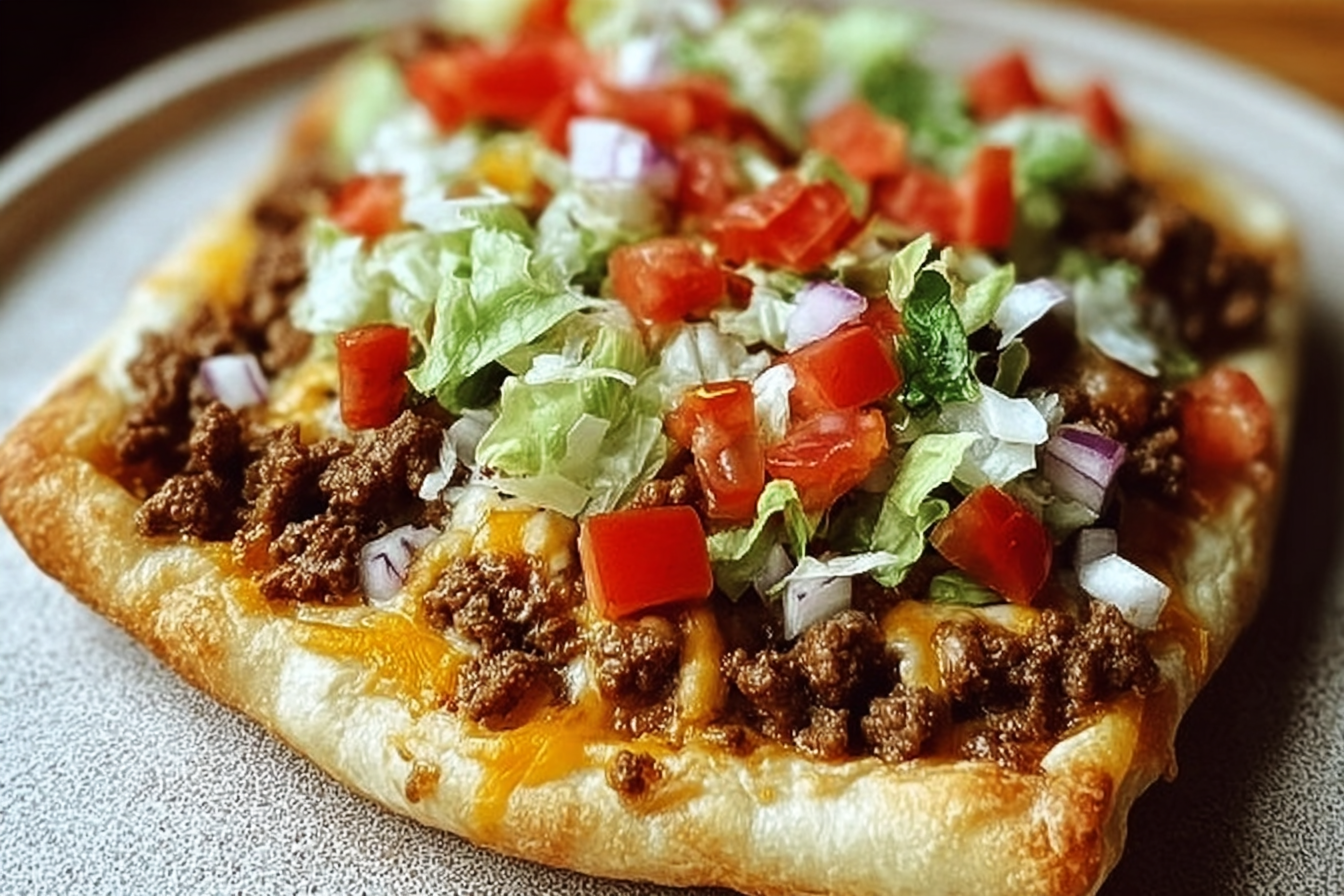 Crescent Roll Taco Pizza