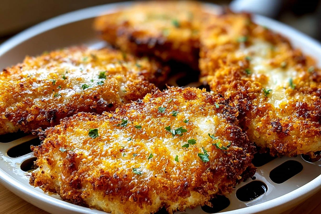 Crispy Air Fryer Parmesan Crusted Chicken