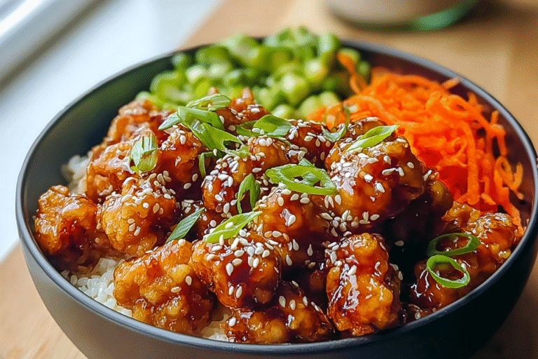 Crispy Honey Garlic Chicken Bowl 17.Png