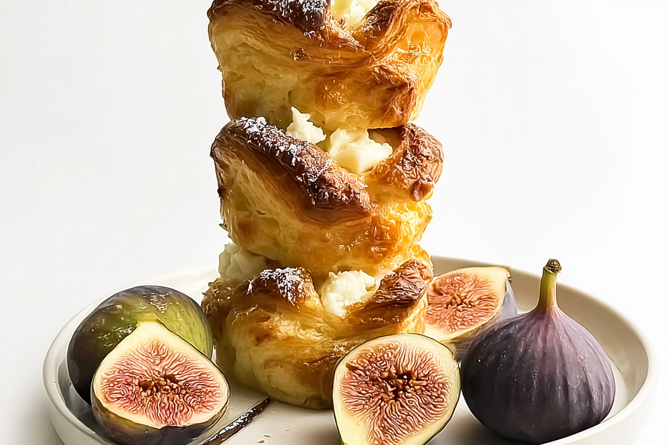 Croissant Fig Ricotta Bread Pudding