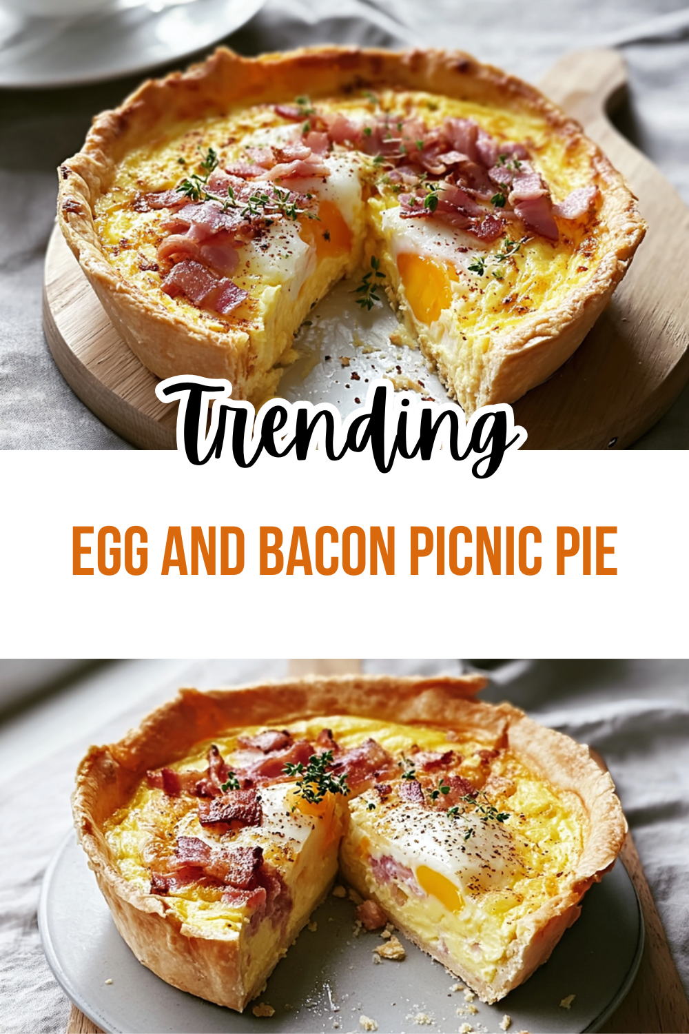Egg And Bacon Picnic Pie