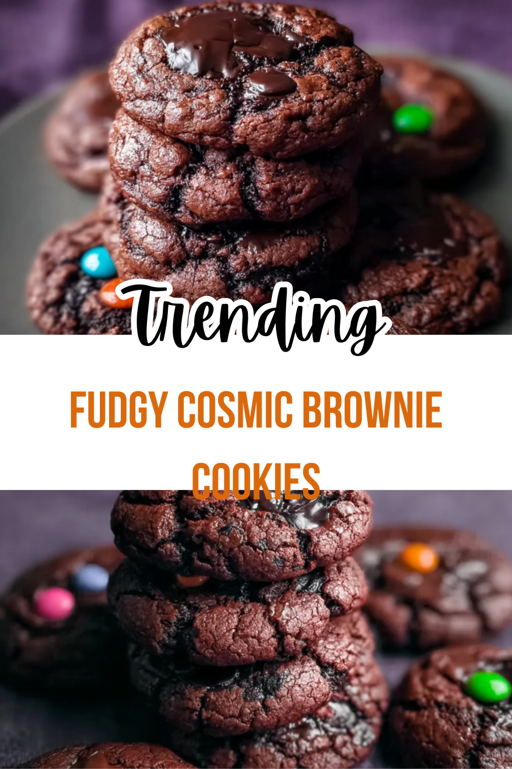 Fudgy Cosmic Brownie Cookies