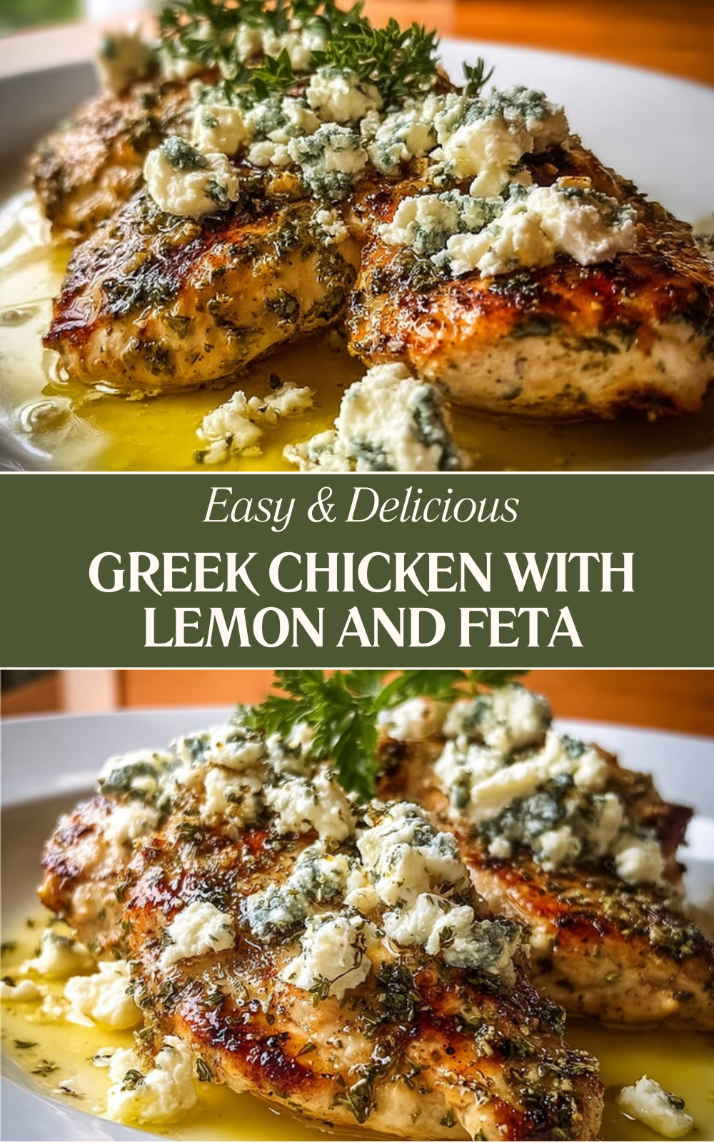 Greek Chicken With Lemon And Feta