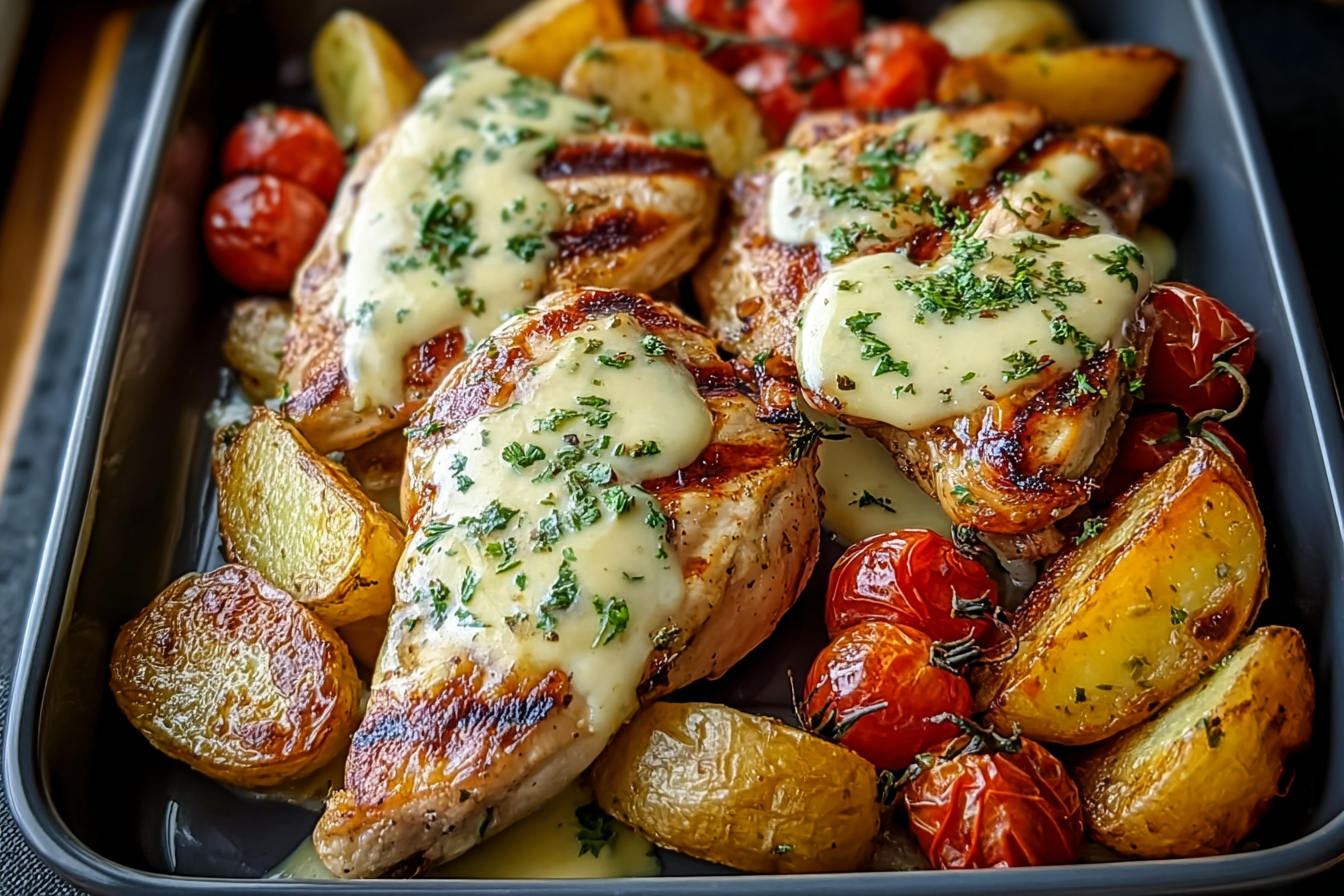 Grilled Chicken Roasted Potatoes