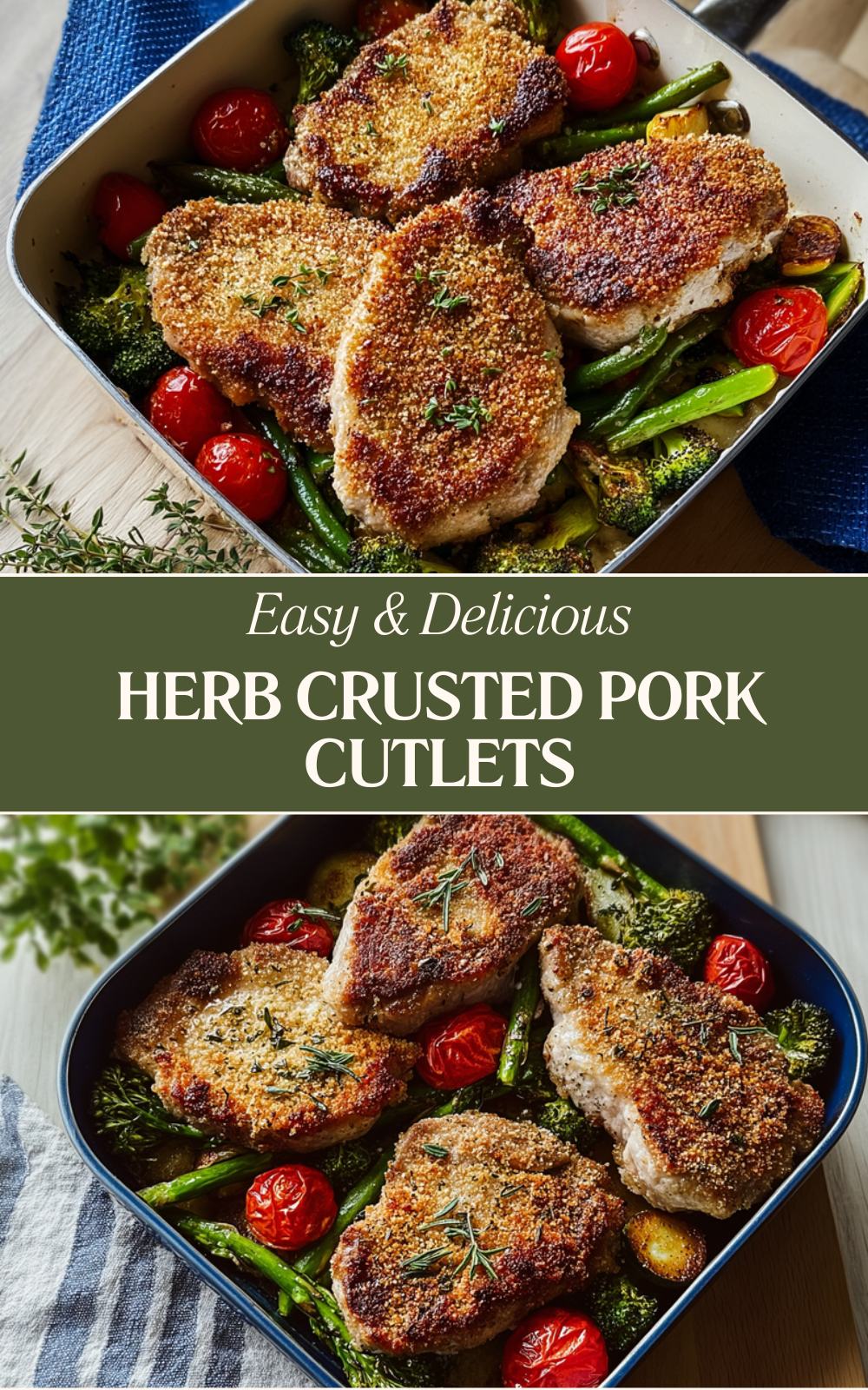 Herb Crusted Pork Cutlets