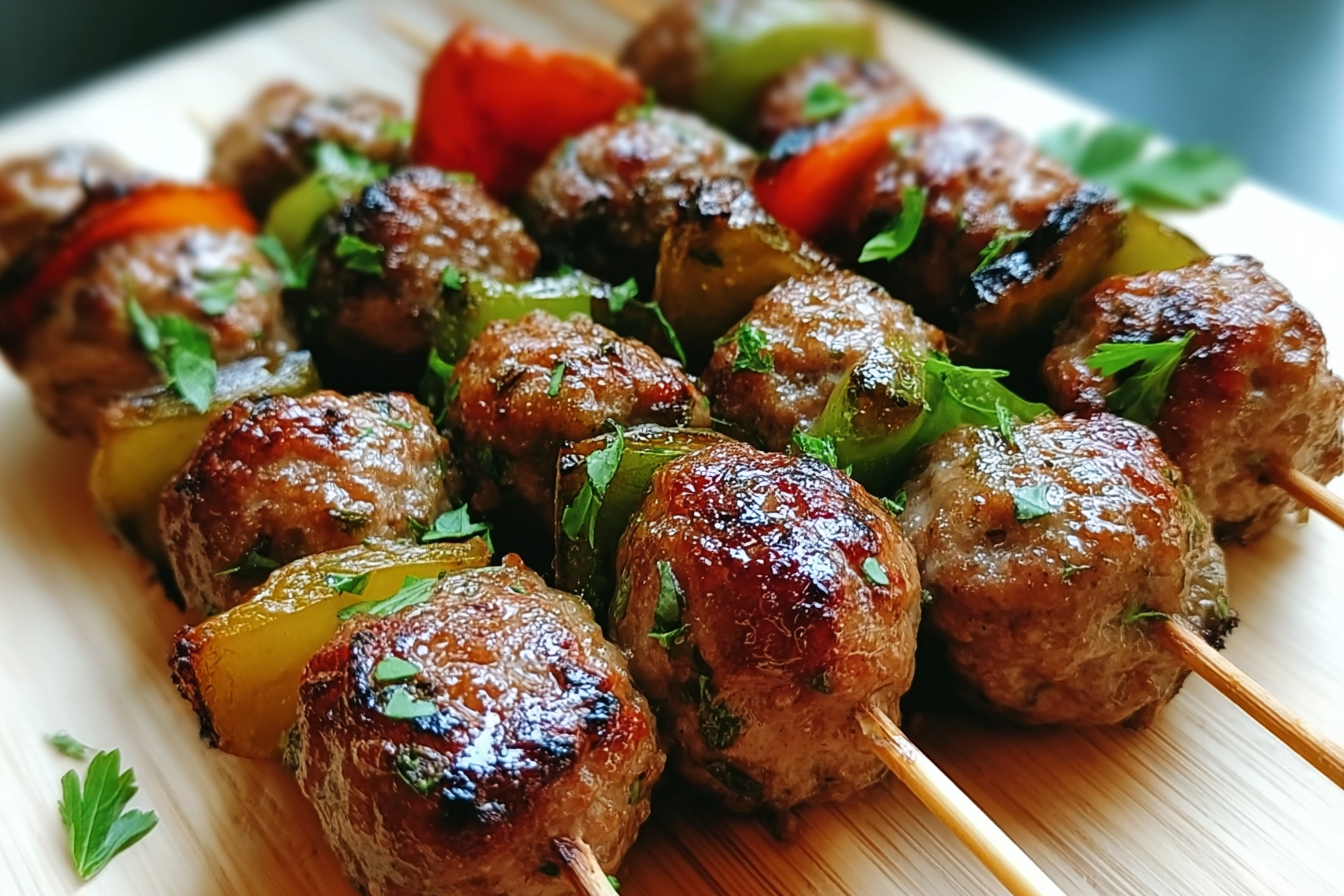 Herbed Meatball Skewers