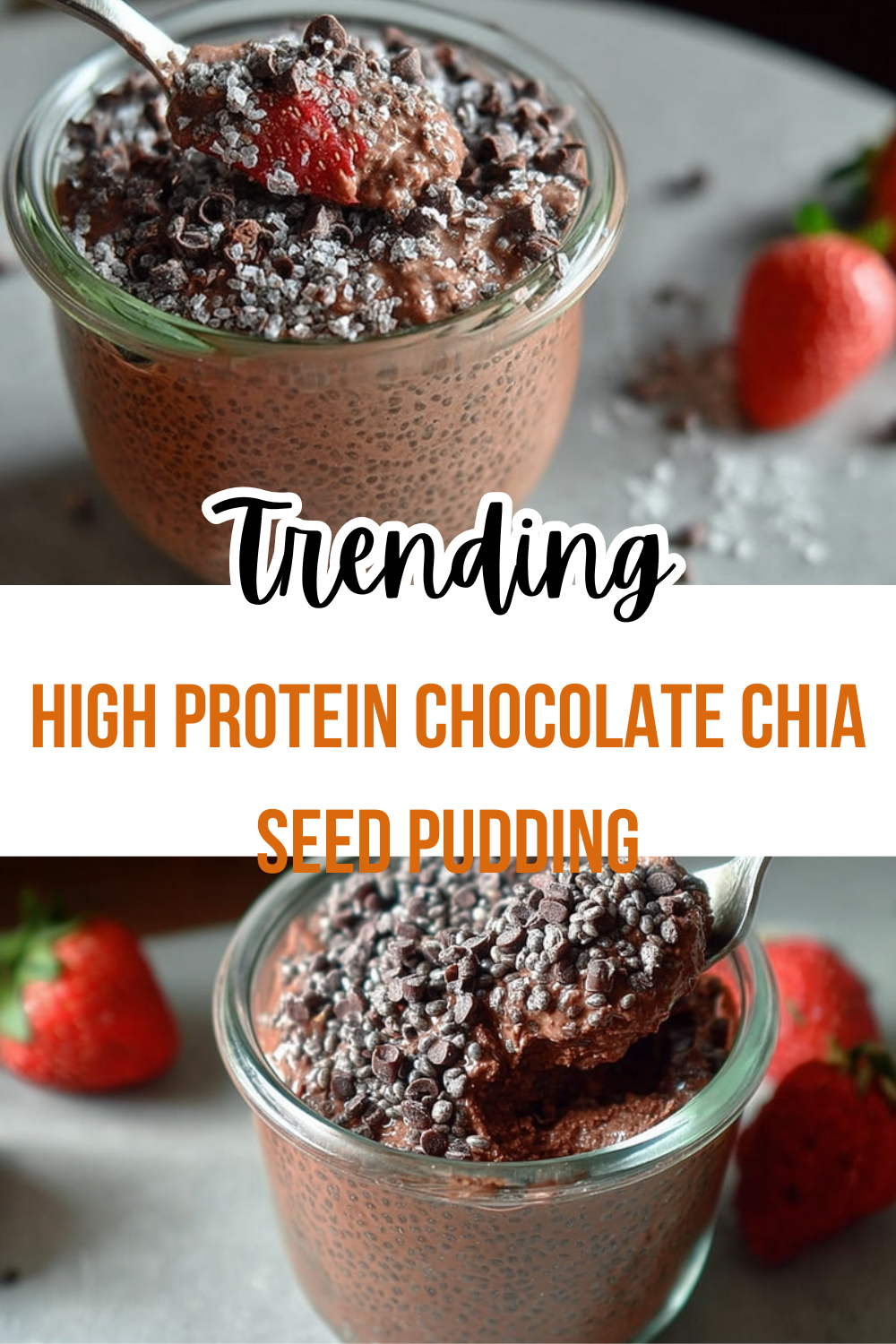High Protein Chocolate Chia Seed Pudding