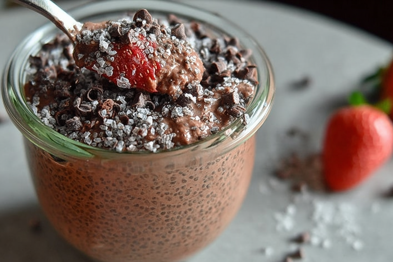 High Protein Chocolate Chia Seed Pudding