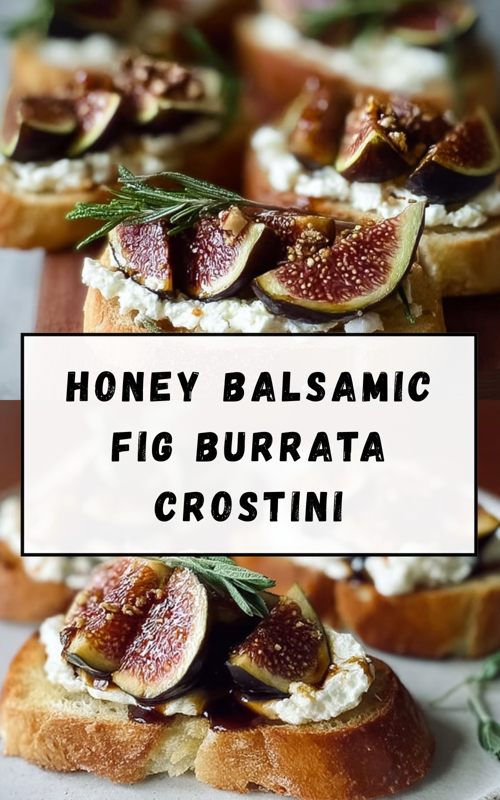 Honey Balsamic Fig Burrata Crostini