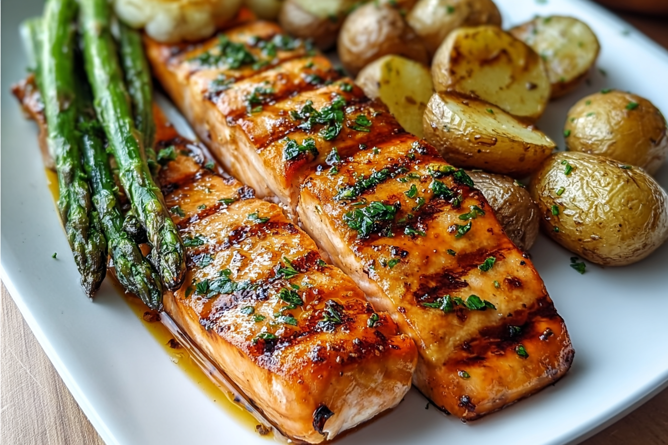 Honey Glazed Grilled Salmon