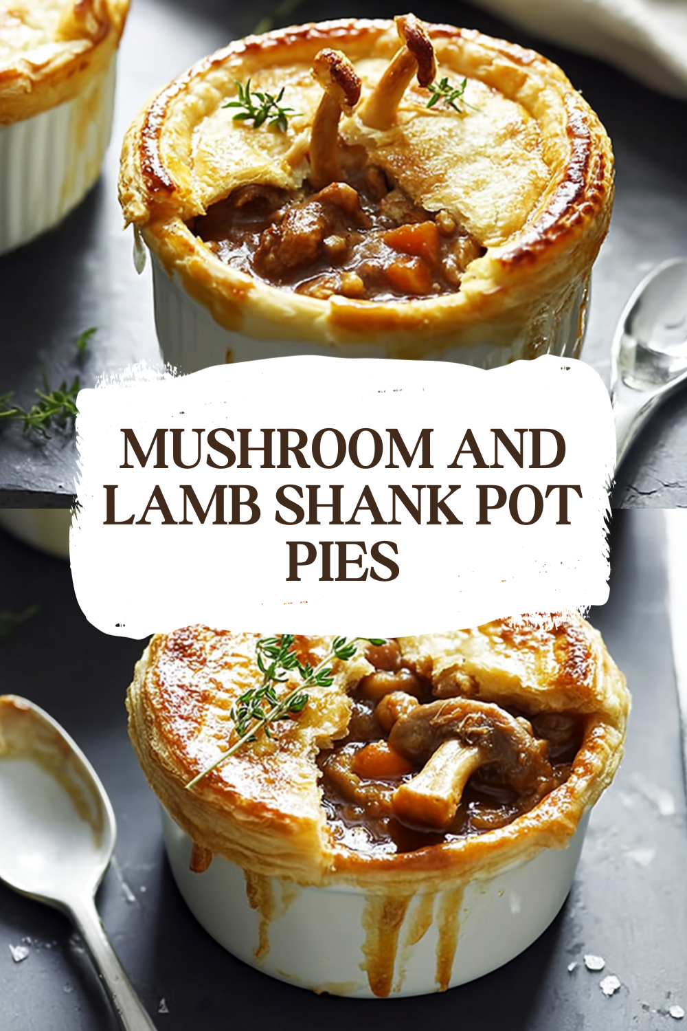 Mushroom And Lamb Shank Pot Pies