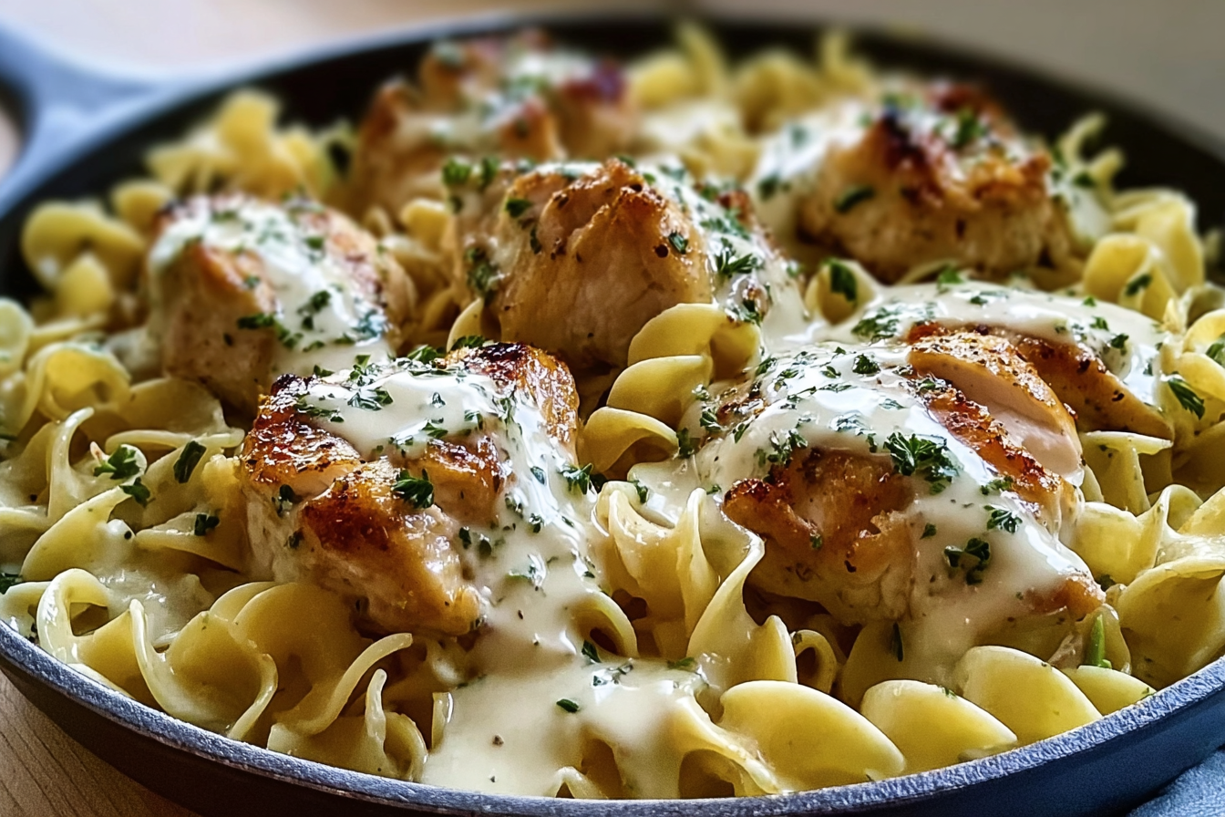 One Pan Chicken With Buttered Noodles