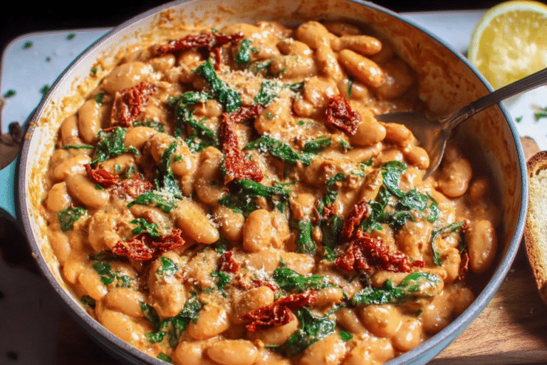 One Pot Creamy Sundried Tomato White Beans 22.Png